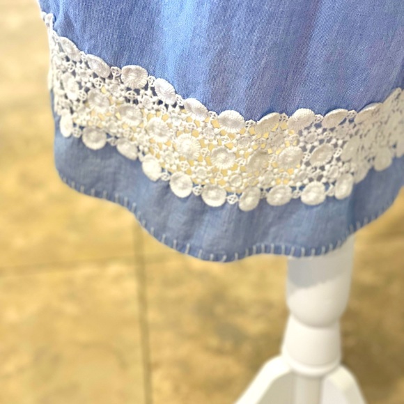 *NWOT* Rose & Rose Foras Embroidered Dress Blue/White - Size M - Picture 7 of 16